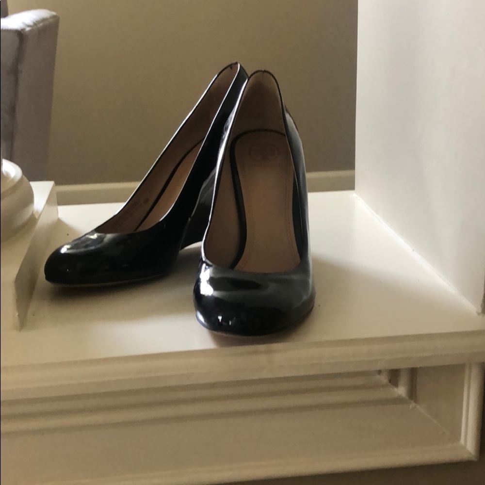 Tory Burch patent leather wedge